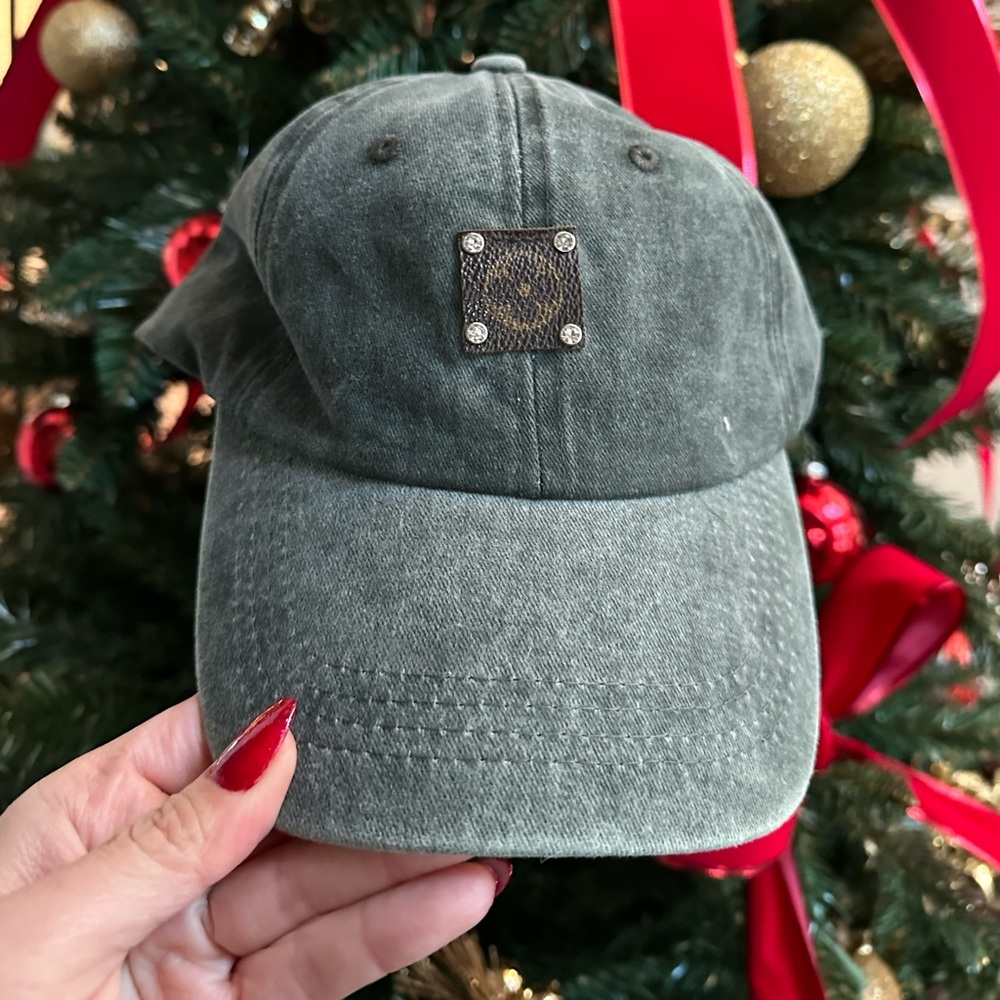 LV Green Gray Baseball Cap #1